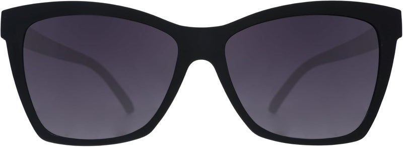 Goodr New Wave Renegade Polarized Sunglasses, Medium Sized (PG), Black Solid Cat-Eye Frames with Black Gradient Lenses, Dark to Light Tint, UV400 Protection, No Slip, No Bounce - Image 2